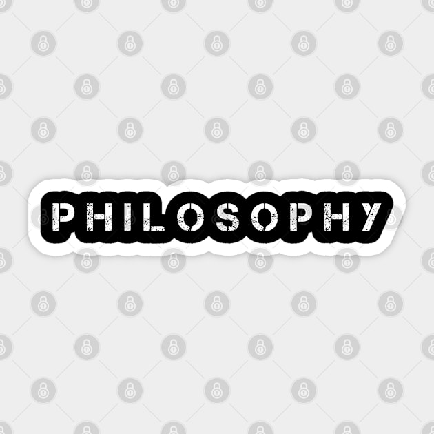 Only Philosophy For Philosophy Lovers Sticker by Wollvie